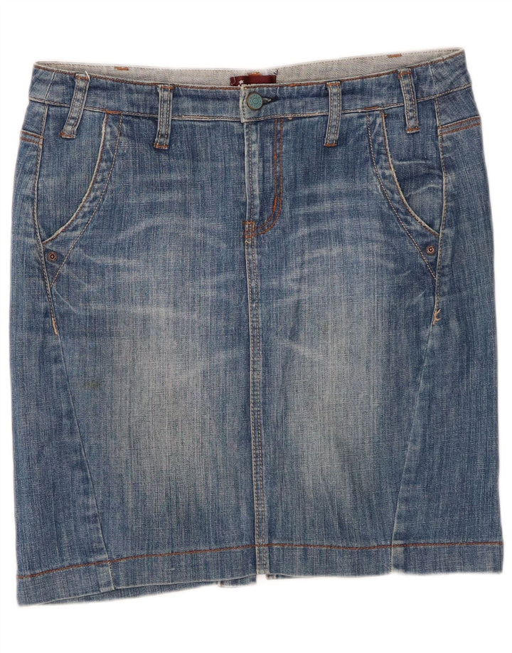 Mini saia jeans feminina RIFLE W29 algodão azul médio