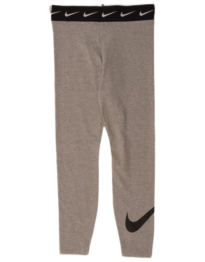Leggings Nike Femininas Graphic UK 14 Grande Algodão Cinza