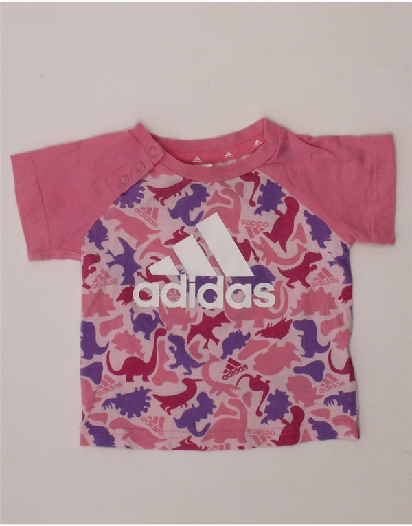 Camiseta ADIDAS Baby Girls Graphic 3-6 Meses Algodão Rosa