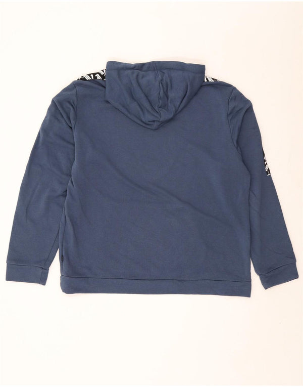 Puma masculino gráfico moletom com capuz XL azul algodão