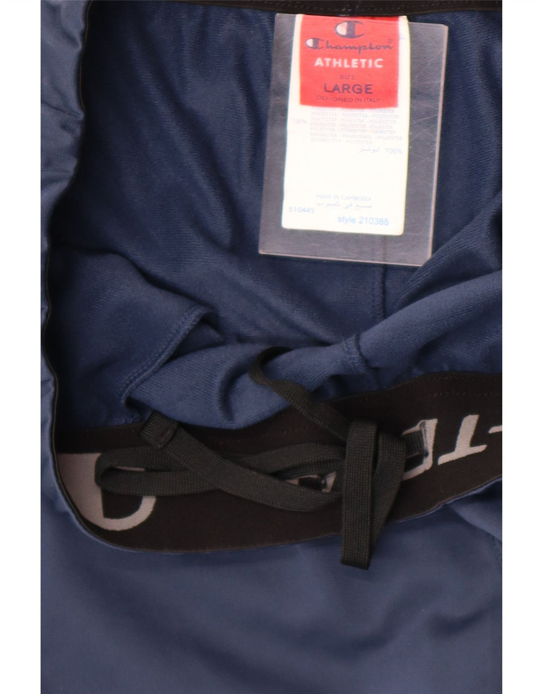 Calça de treino masculina Champion Athletic Fit grande poliéster azul marinho
