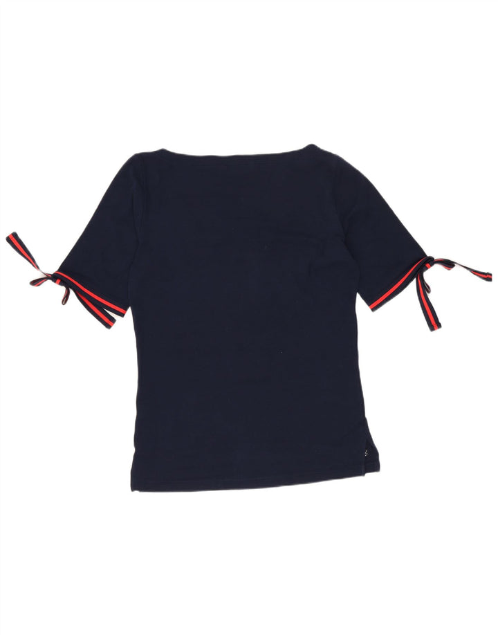 Ralph Lauren Camiseta Feminina Top UK 12 Médio Azul Marinho
