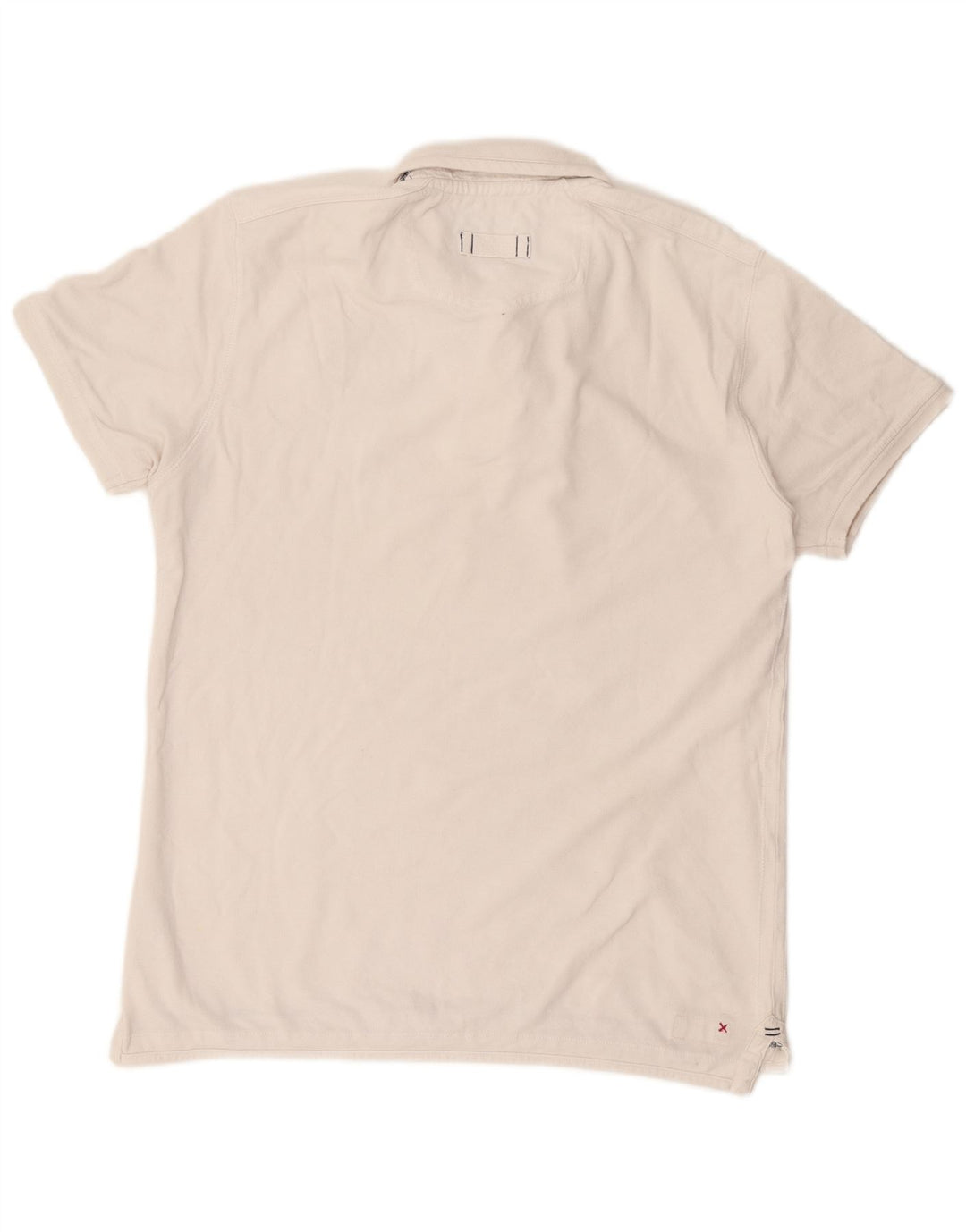 Camisa polo gráfica masculina Fat Face grande algodão branco