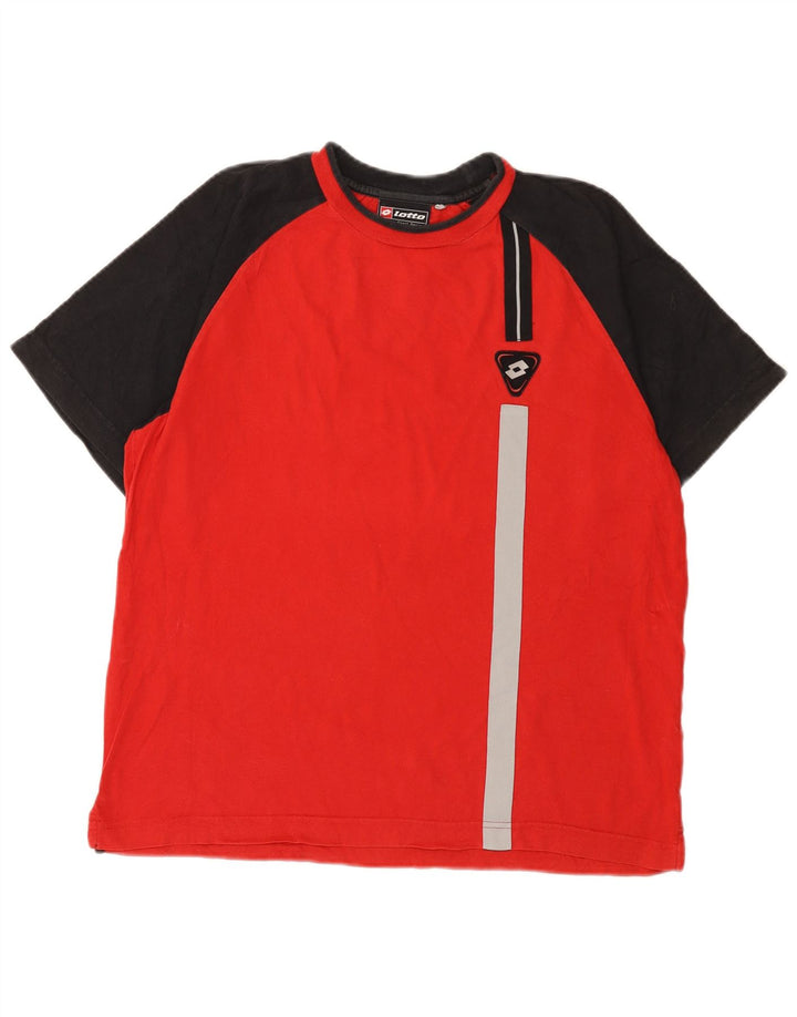 Camiseta masculina Lotto Top médio vermelho colorblock