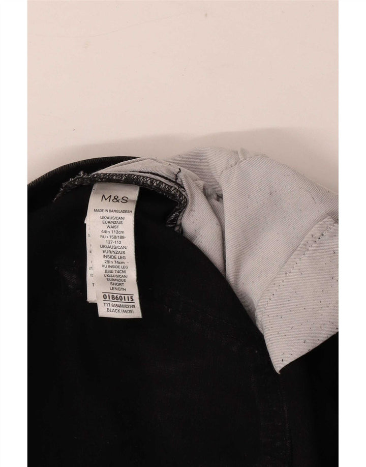 Jeans retos masculinos Marks & Spencer W44 L29 algodão preto