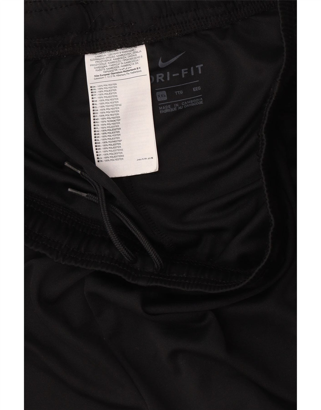 Shorts esportivos masculinos Nike Dri Fit 2XL poliéster preto
