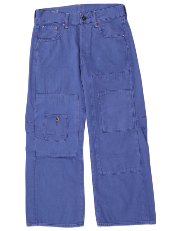 Calça jeans masculina cargo larga G-Star W25 L28 algodão azul
