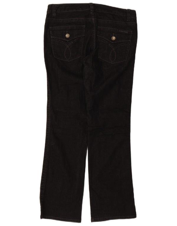 Calvin Klein Womens Bootcut Jeans US 12 Grande W34 L32 Algodão Preto