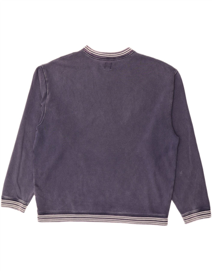 Moletom gráfico masculino Gap Jumper grande algodão listrado azul marinho