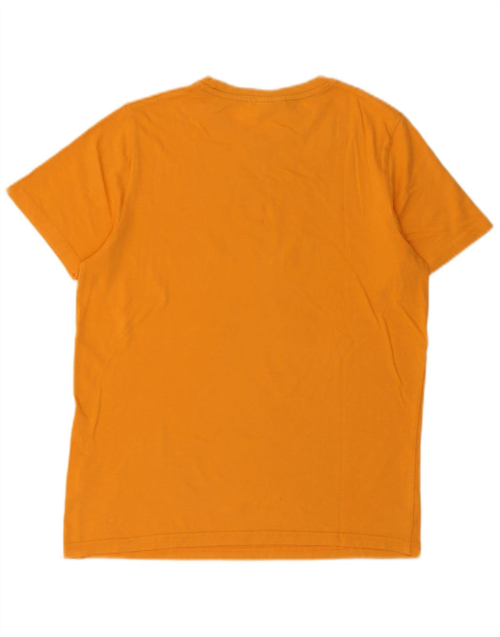 Camiseta masculina Ellesse com estampa gráfica pequena de algodão amarelo
