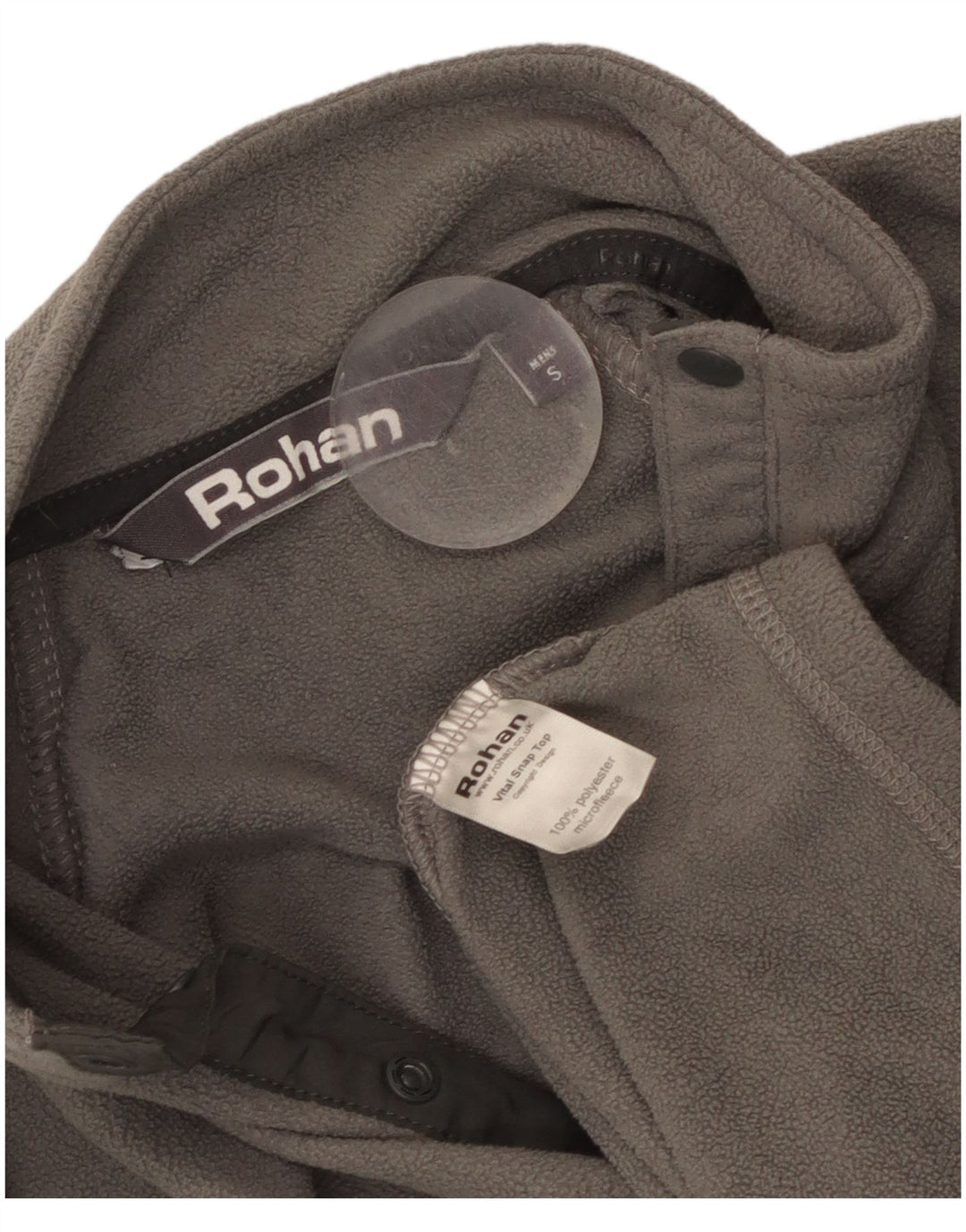 Rohan Suéter masculino de lã com gola redonda e poliéster cinza pequeno
