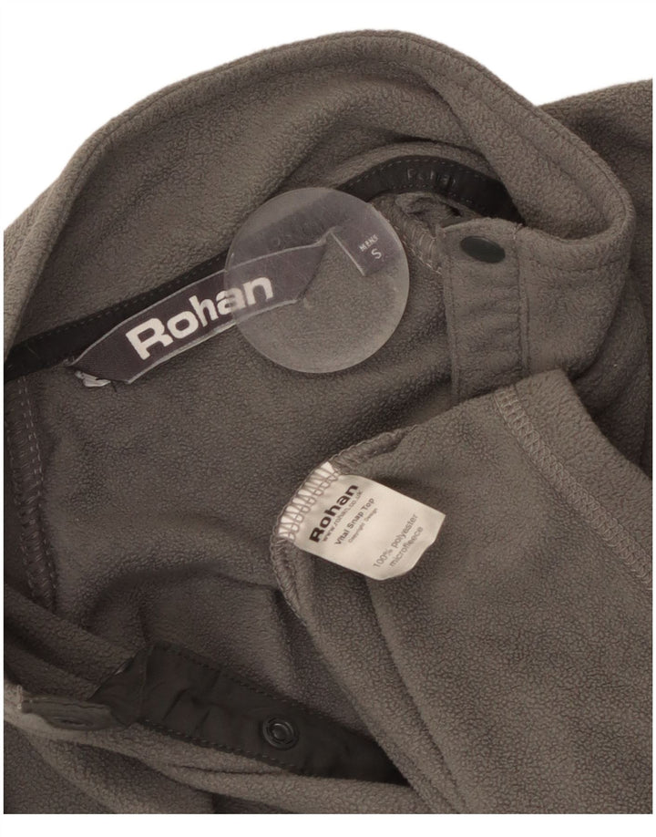 Rohan Suéter masculino de lã com gola redonda e poliéster cinza pequeno