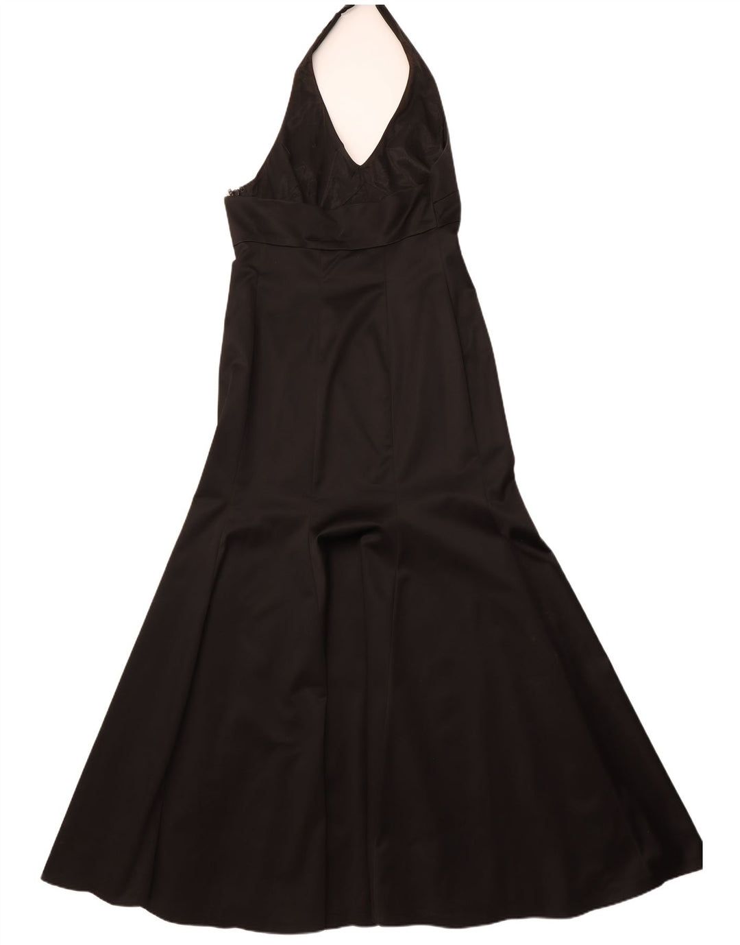 COAST Vestido feminino maxi frente única Reino Unido 16 grande acetato preto