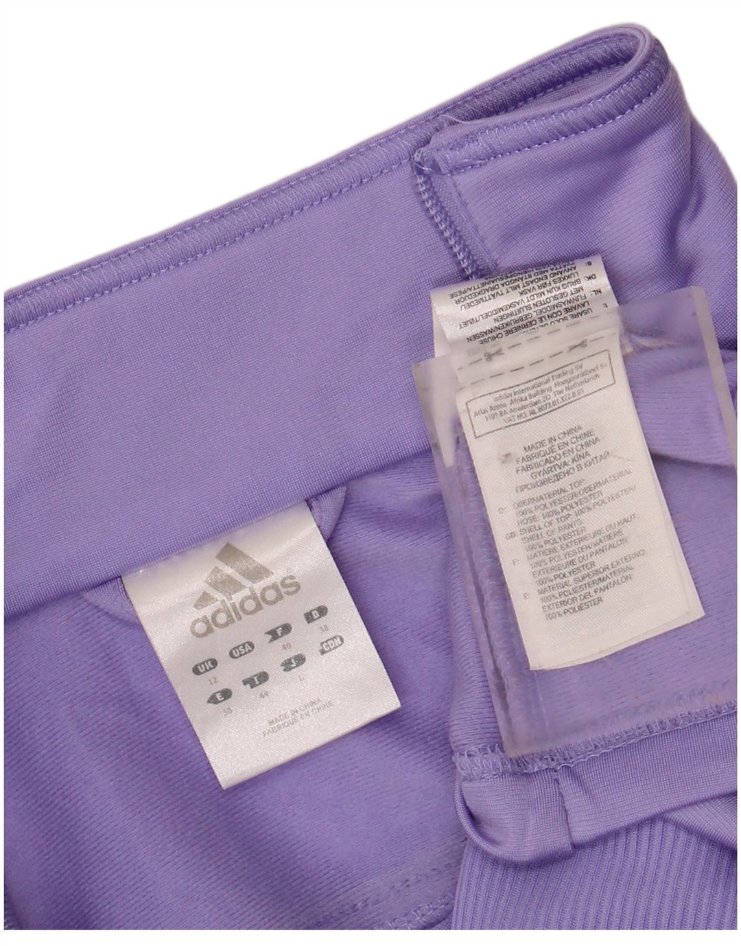 ADIDAS Womens Tracksuit Top Jacket UK 12 Médio Roxo Poliéster