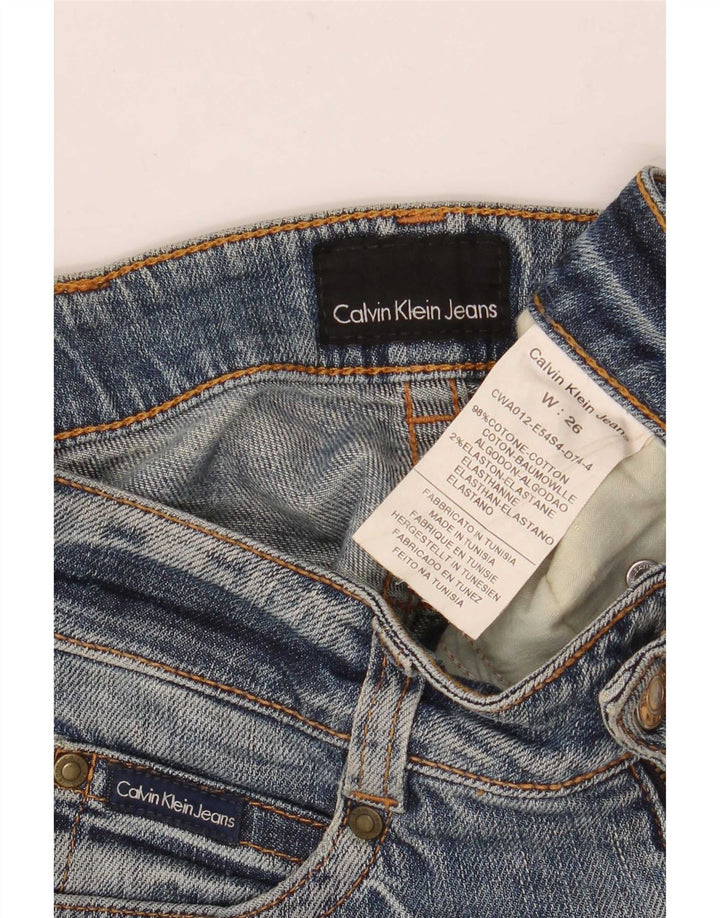 Calvin Klein Jeans Slim Feminino W26 L30 Azul Algodão