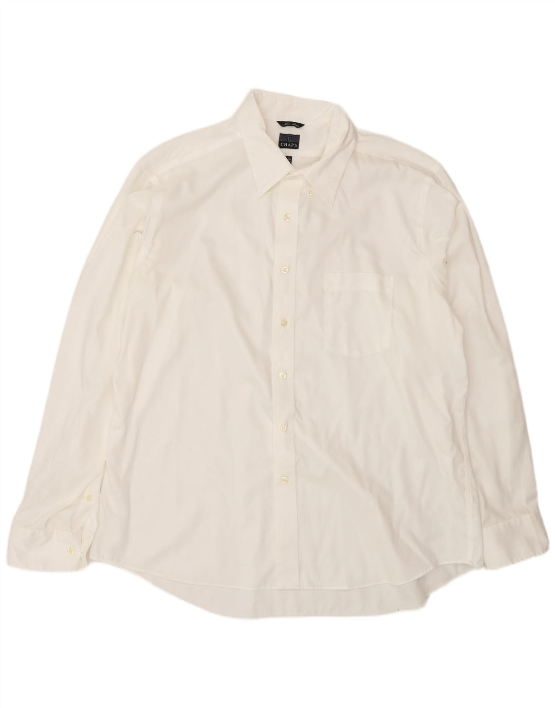 Camisa masculina Chaps tamanho 18 2XL algodão branco