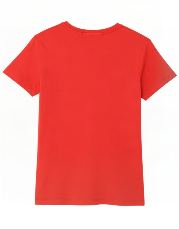 Camiseta feminina Calvin Klein Jeans com estampa gráfica UK 14 grande algodão vermelho