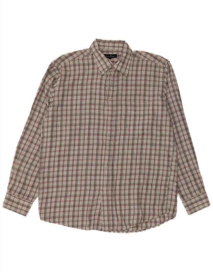 Camisa masculina JAMES PRINGLE poliéster xadrez médio multicolorido