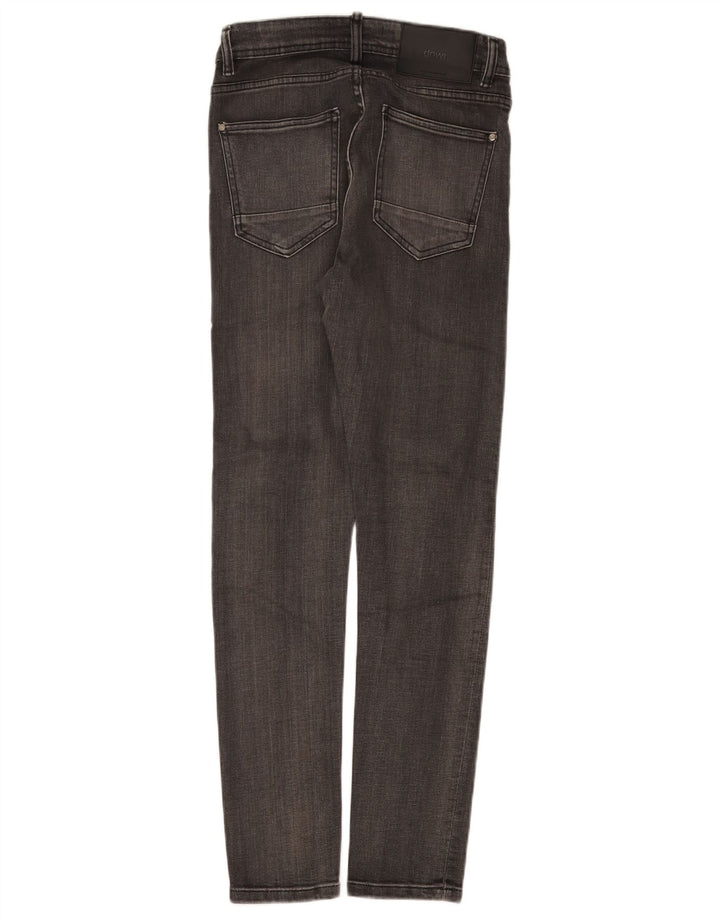 Zara Mens Slim Jeans EU 38 Pequeno W30 L30 Cinza Algodão