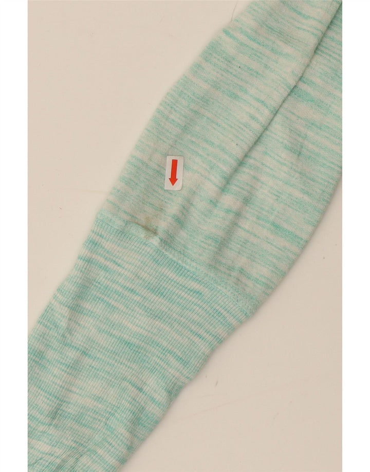 CHAMPION Womens Sweatshirt Jumper UK 14 Medium Turquoise Flecked Viscose Vintage Champion and Second-Hand Champion from Messina Hembry 