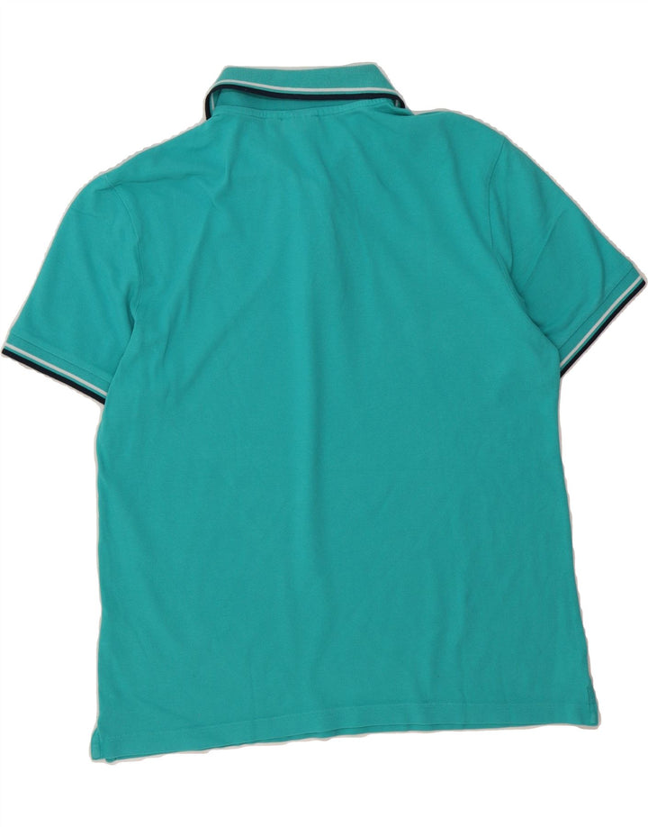 DIADORA Mens Polo Shirt Large Turquoise Cotton Vintage Diadora and Second-Hand Diadora from Messina Hembry 