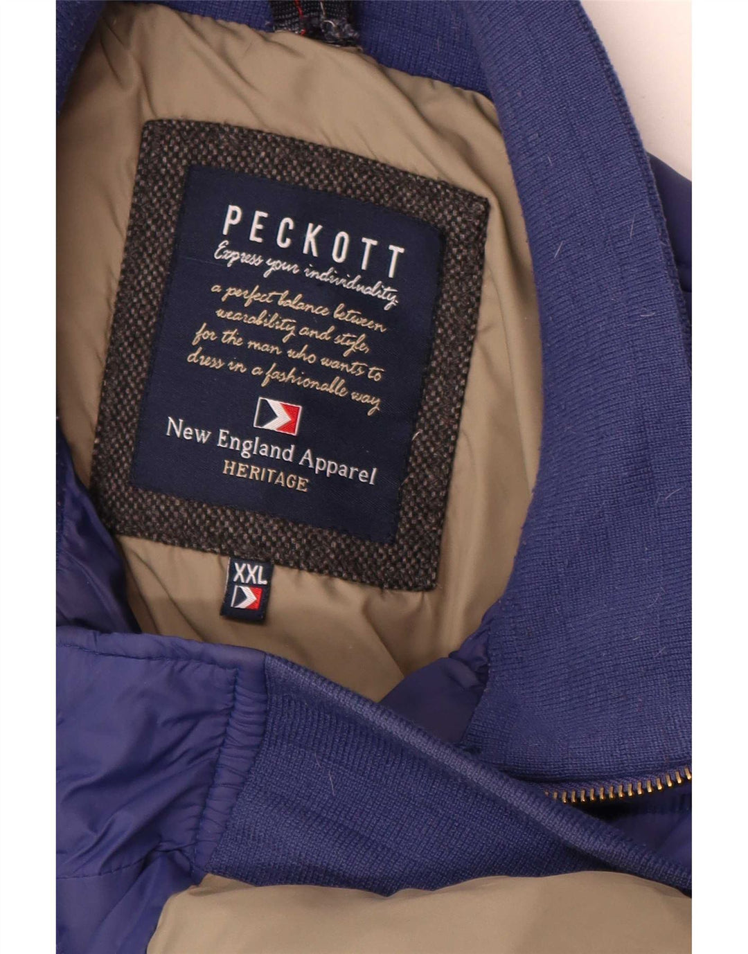 Jaqueta acolchoada masculina Peckott UK 44 2XL azul marinho poliamida