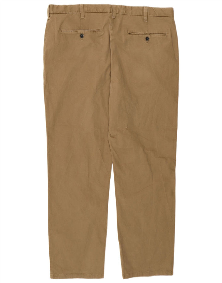 Calça chino masculina MARKS & SPENCER regular fit W38 L29 algodão bege