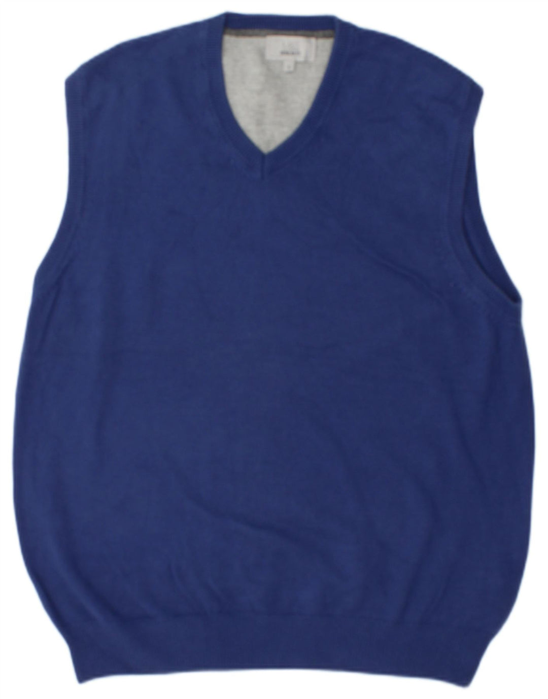 MARKS & SPENCER Camiseta regata masculina de ajuste regular grande algodão azul