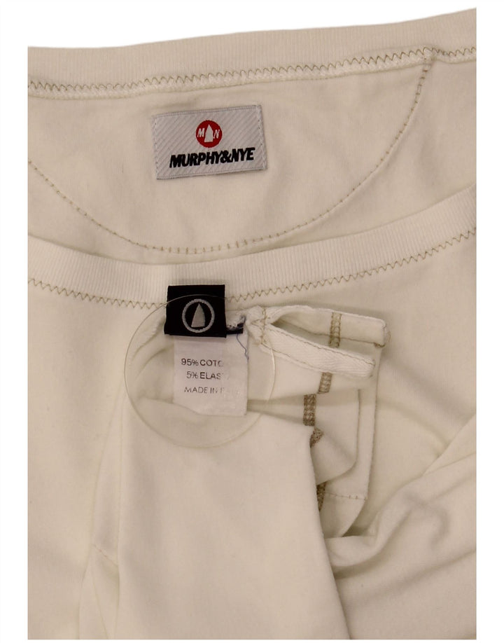 Colete feminino Murphy & Nye Top UK 12 algodão branco médio