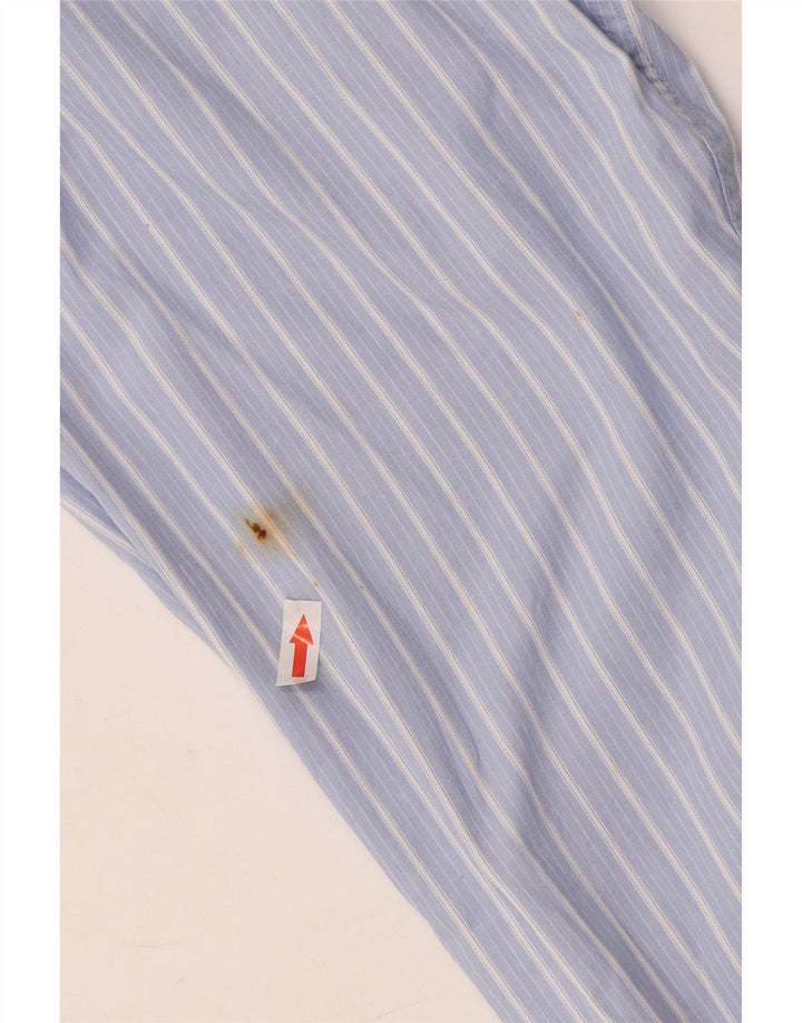 Camisa masculina Coveri grande listrada azul