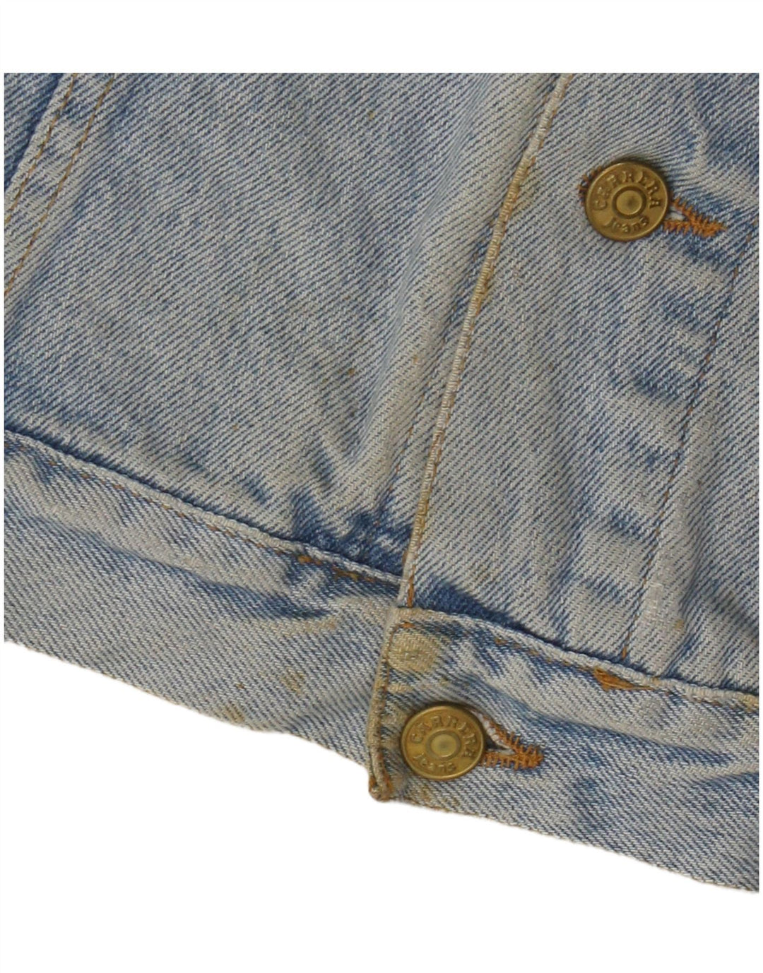 Colete jeans masculino Carrera UK 14 algodão azul médio