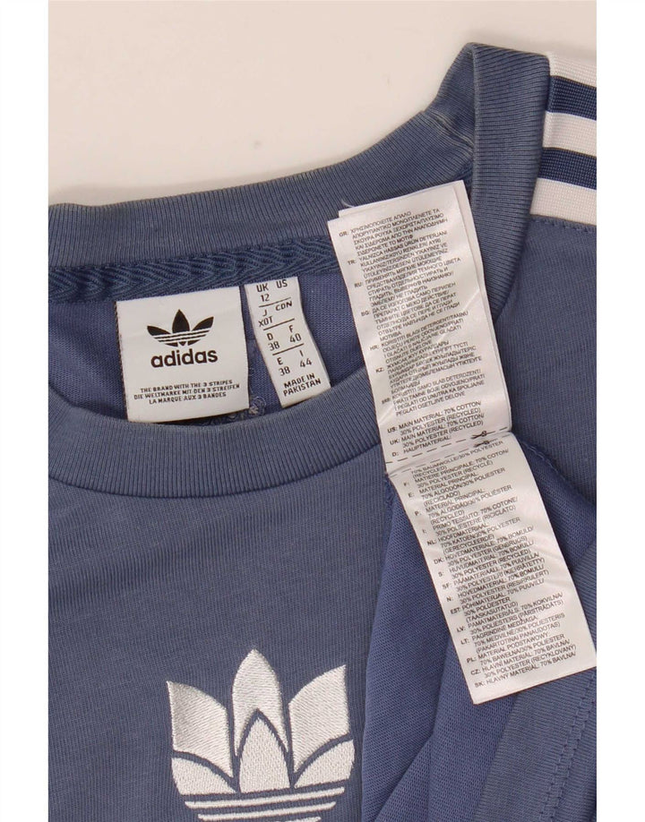 Camiseta Feminina Adidas Top UK 12 Algodão Azul Médio