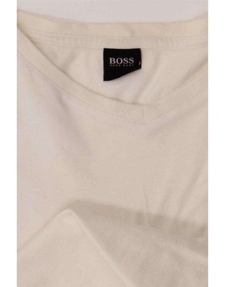 Camiseta masculina Hugo Boss Top XL algodão branco