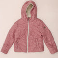 MICHAEL KORS Girls Crop Hooded Padded Jacket 7-8 Years Pink Nylon Vintage Michael Kors and Second-Hand Michael Kors from Messina Hembry 