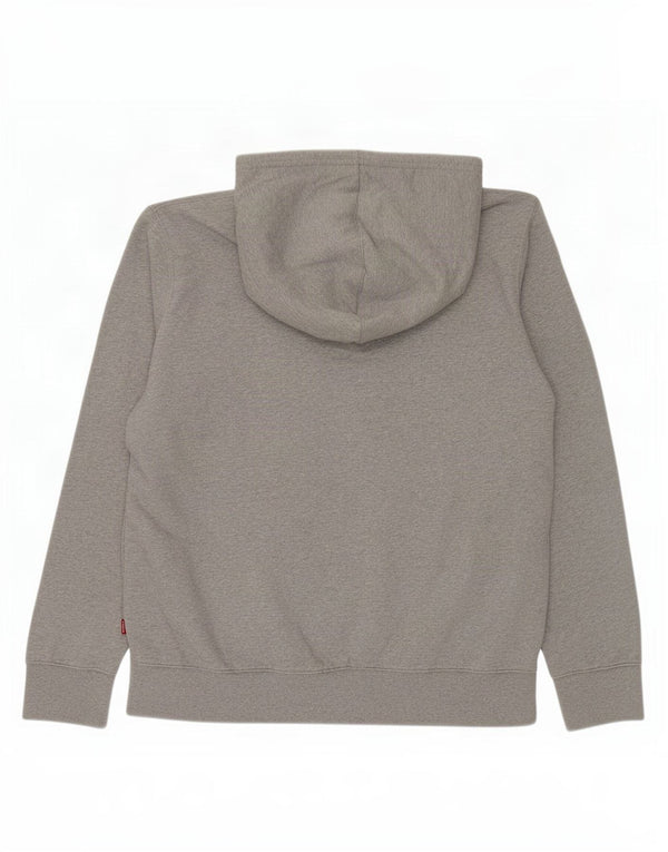 Levi's Mens Standard Graphic Hoodie Jumper Large Grey Cotton