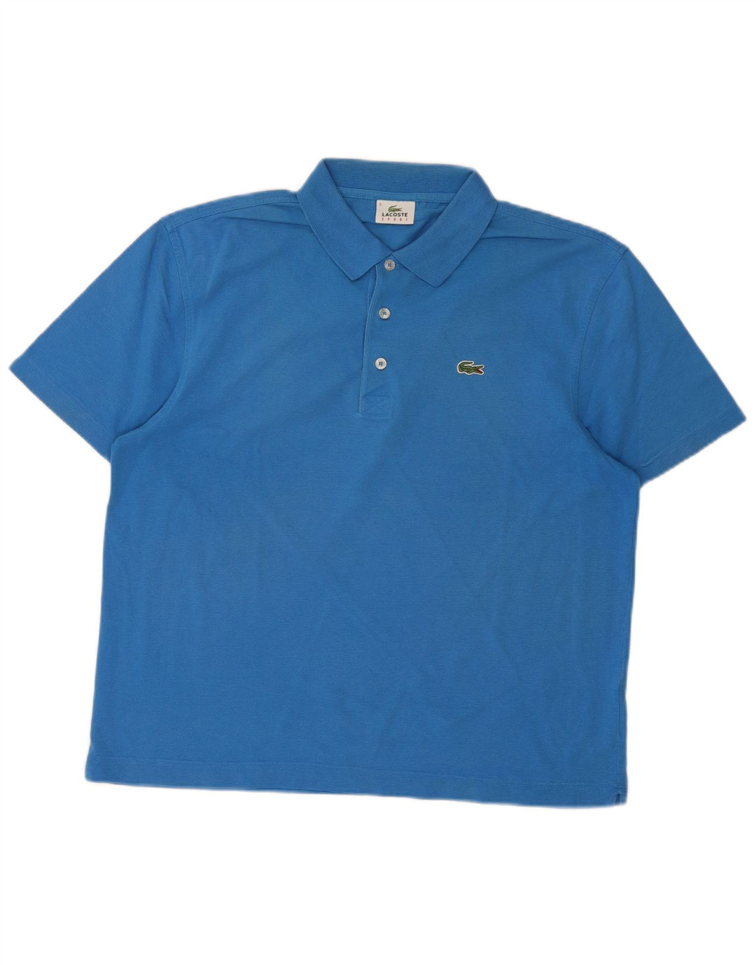Camisa polo masculina Lacoste tamanho 5 grande algodão azul