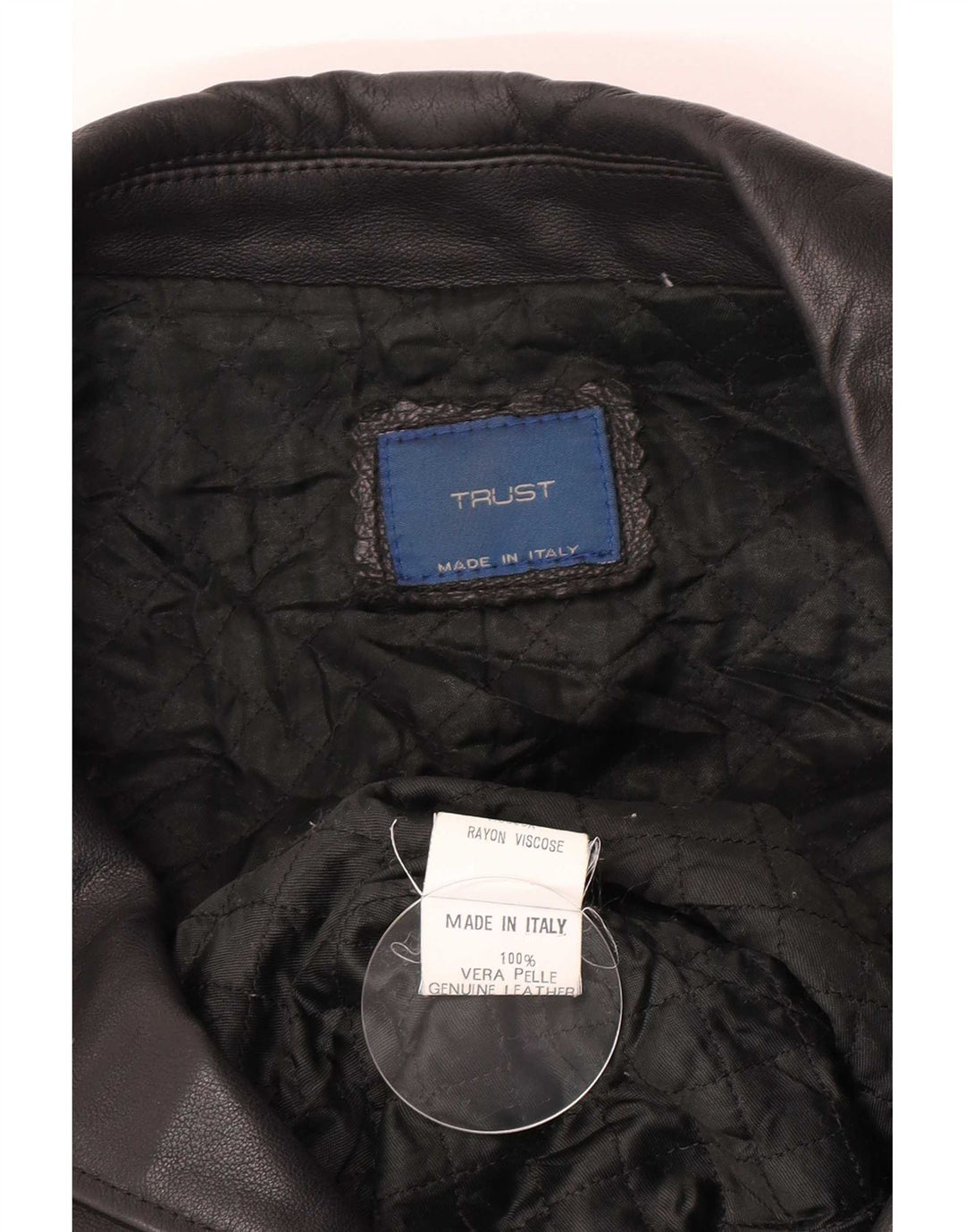 Jaqueta de couro masculina vintage IT 52 XL couro preto