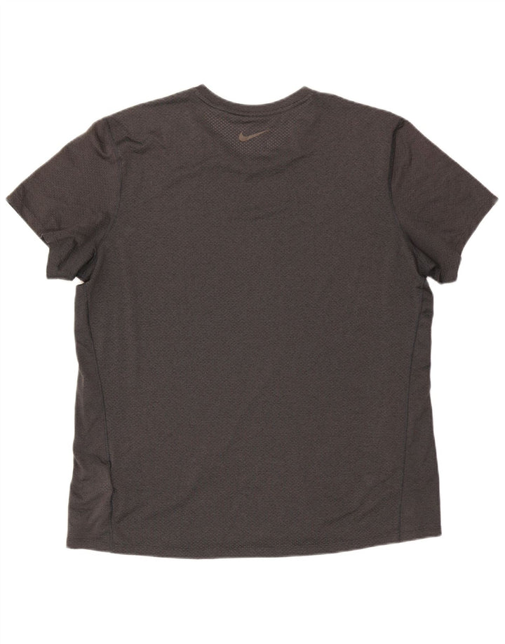 Camiseta masculina Nike Dri Fit Top XL cinza colorblock poliéster