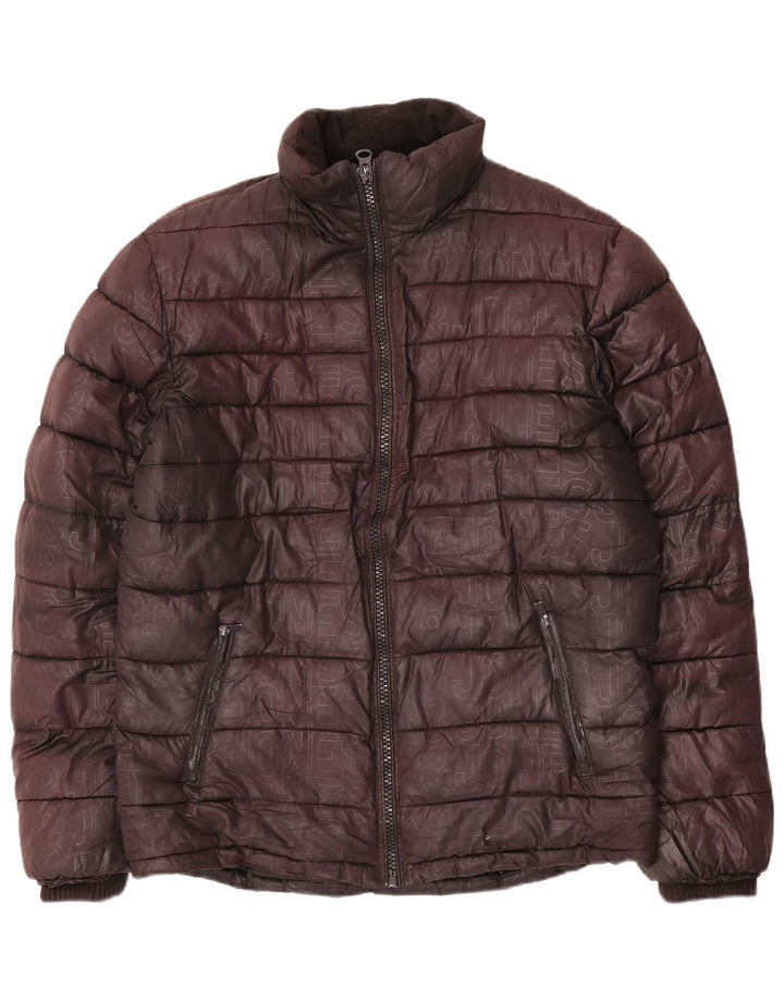 Jaqueta acolchoada masculina Jack & Jones UK 40 grande marrom