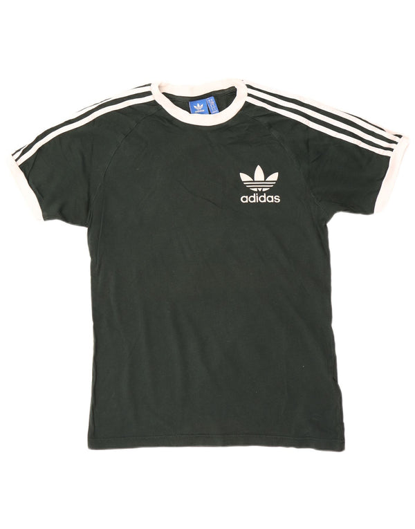Adidas Mens Graphic T-Shirt Top Médio Algodão Verde