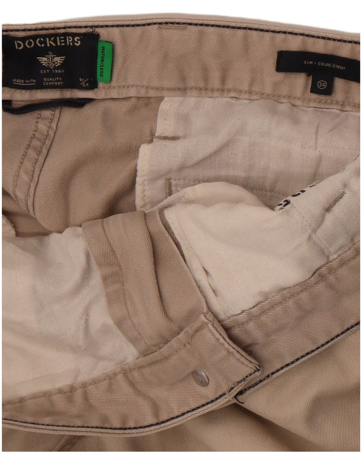 Calça Dockers Mens Slim Chino W34 L29 Bege