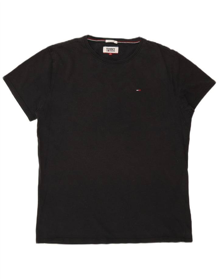 TOMMY HILFIGER Camiseta masculina regular fit top médio algodão preto