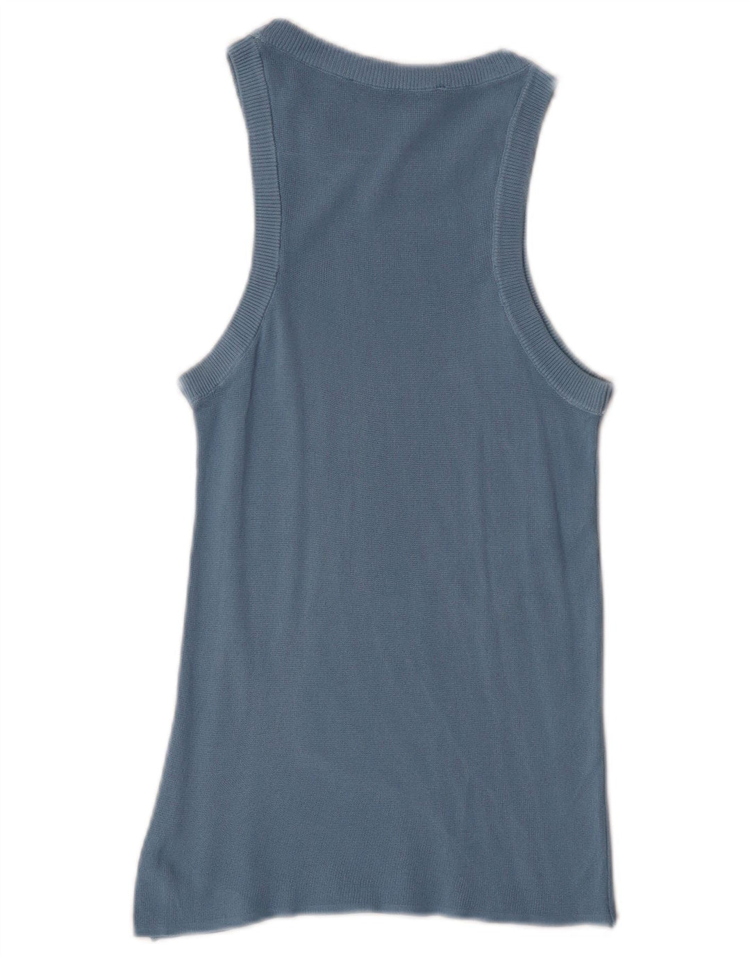 Zara Womens Vest Top UK 8 Pequeno Azul