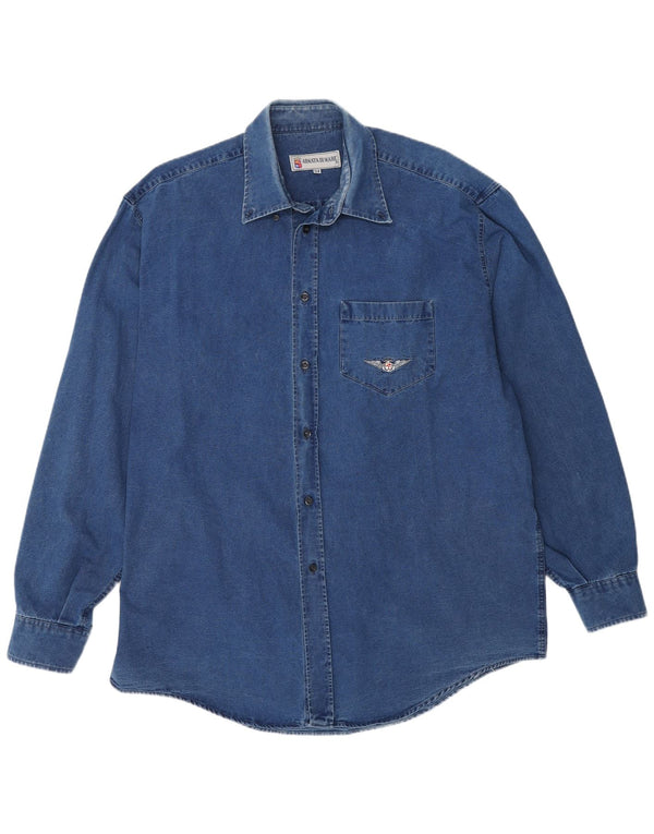Camisa jeans masculina Armata Di Mare IT 54 XL azul