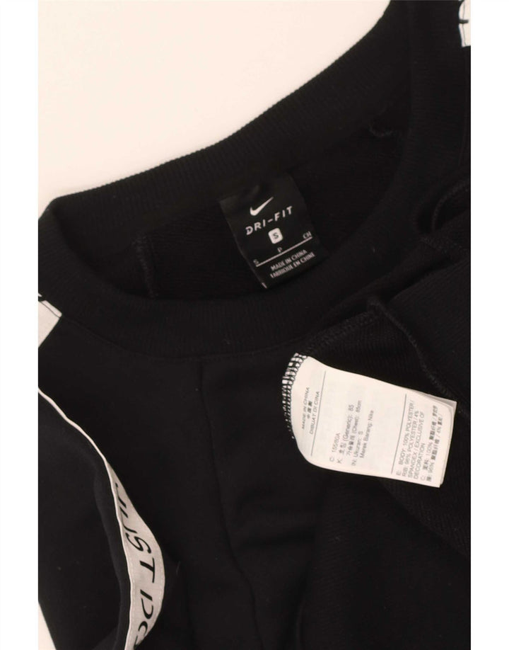 Moletom feminino Nike Crop Graphic Oversized Jumper UK 10 Pequeno Preto