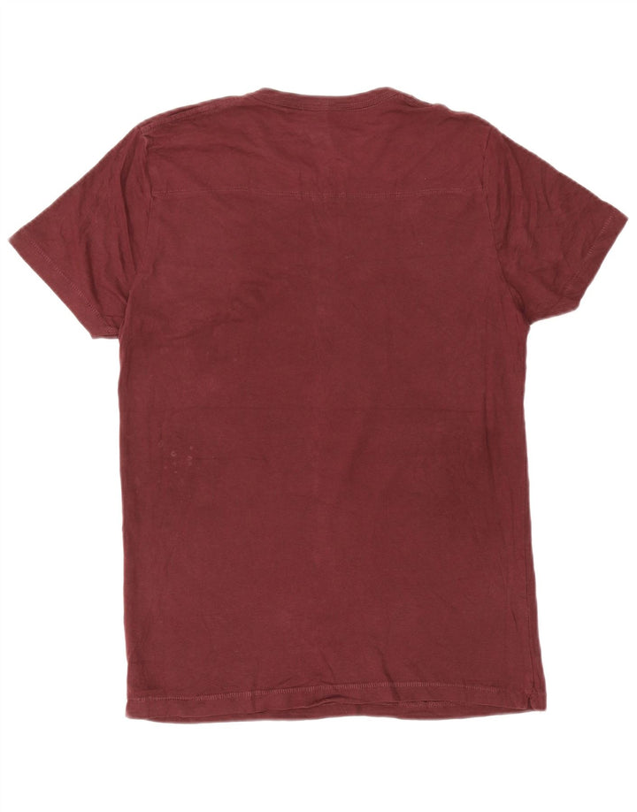 Camiseta masculina French Connection Top médio algodão Borgonha