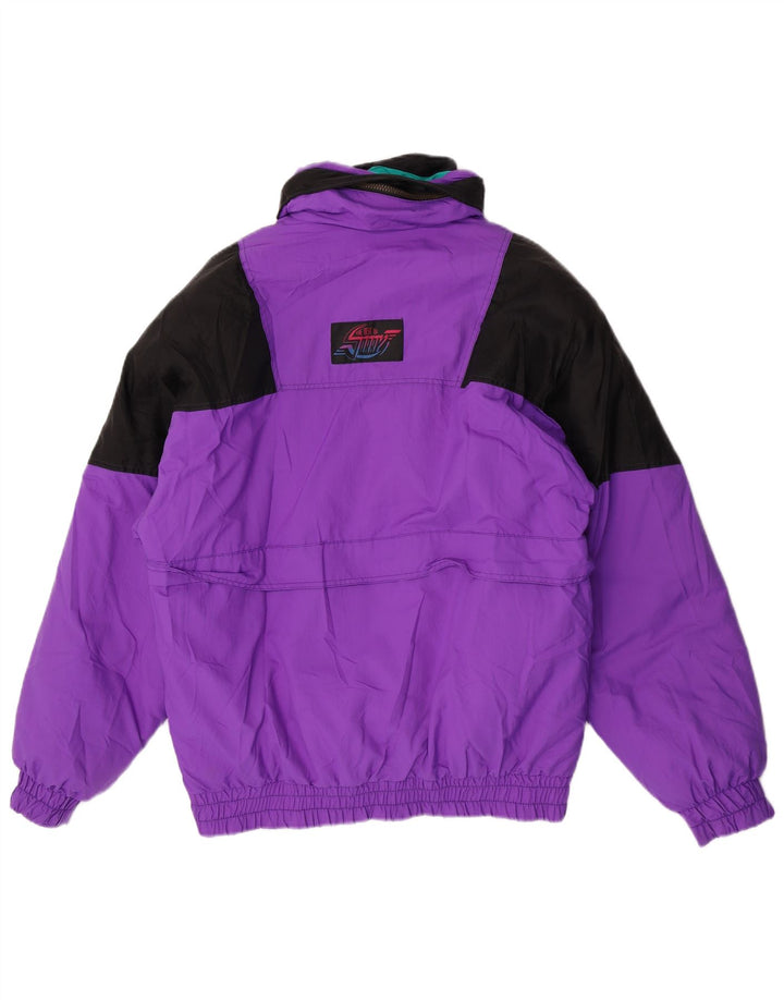 Jaqueta de esqui com capuz masculino pesaroso IT 50 grande poliamida roxa Colourblock