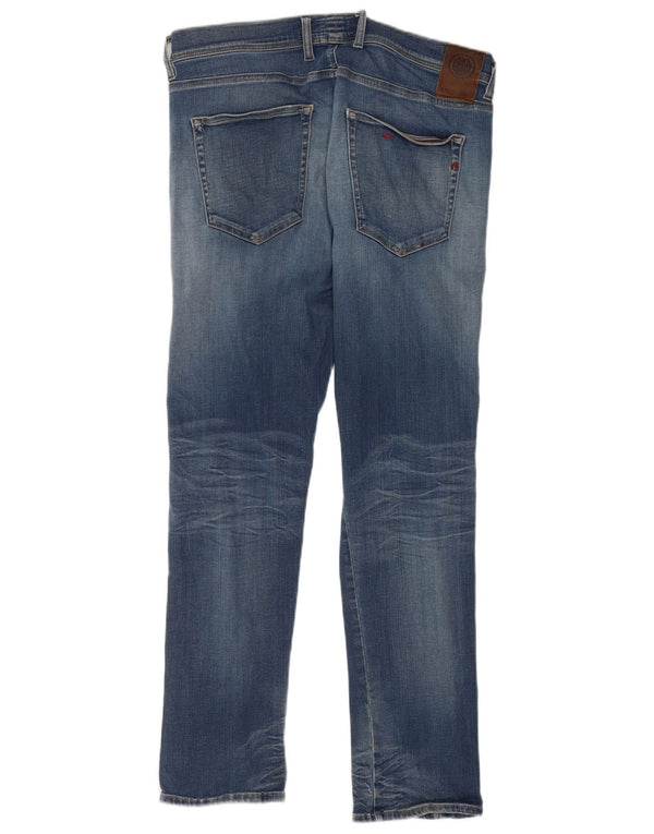 Replay Masculino Grover Slim Jeans W34 L32 Azul Algodão