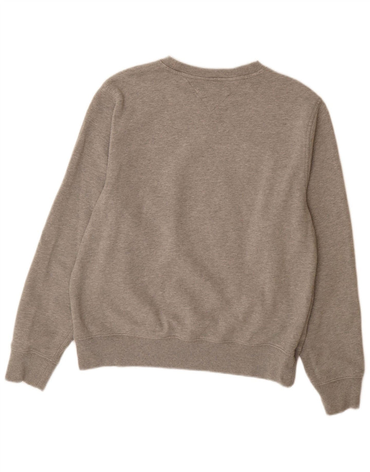 Suéter gráfico feminino TOMMY HILFIGER Reino Unido 14 algodão cinza médio