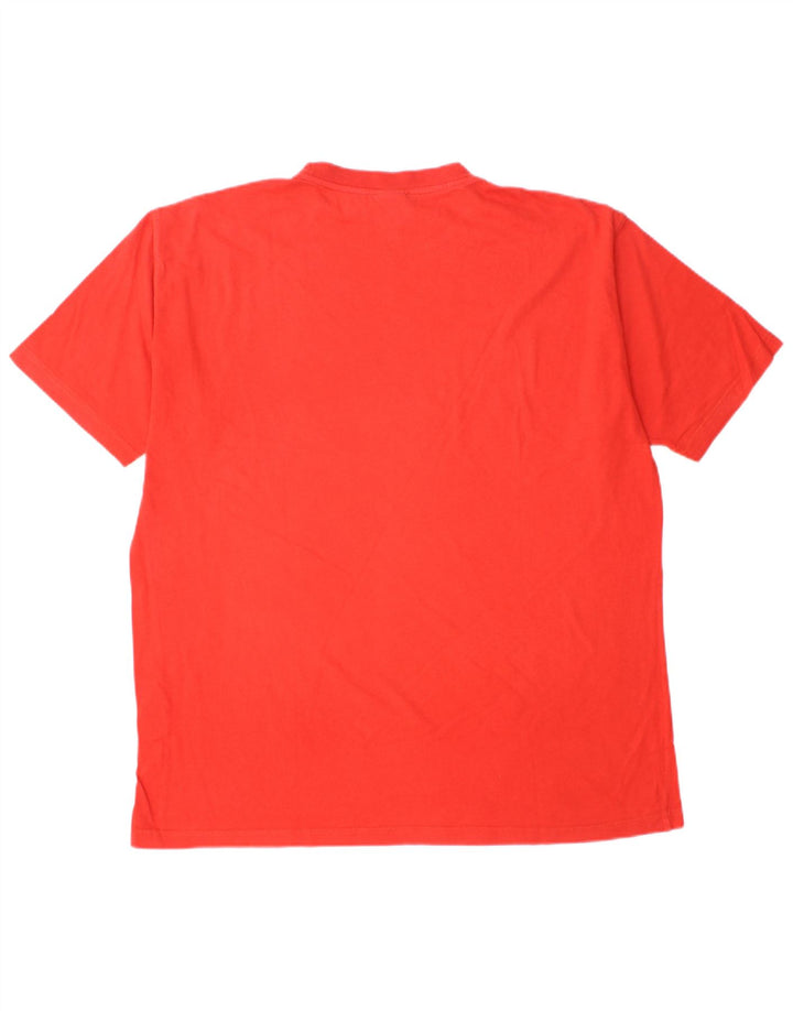Camiseta gráfica masculina REEBOK Top grande de algodão vermelho